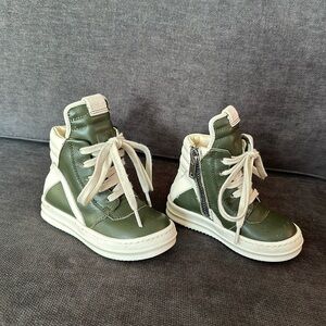 Rick Owens, High Top Baby Sneakers, Size 19 Euro, 3 US